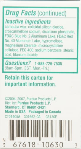 Peri Colace Stool Softener and Laxative Tablets Perspective: left