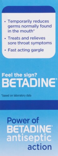 Betadine® Antiseptic Mint Sore Throat Gargle Perspective: left