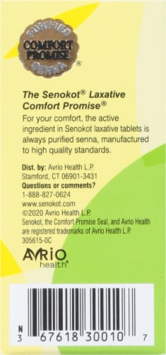 Senokot® Regular Strength Nautral Laxative Tablets Perspective: left