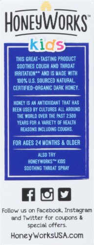 HoneyWorks Kids Organic Honey Night-Time Cough Syrup Perspective: left