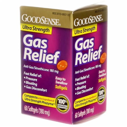 Good Sense Ultra Strength Gas Relief Simethicone Softgels 180mg Perspective: left