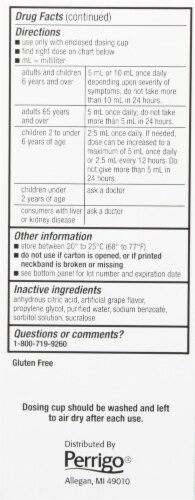 GoodSense Children's All Day Allergy Relief Grape Flavor Oral Solution Cetirizine Hydrochloride Perspective: left