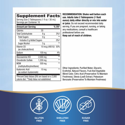 Nature's Way® Joint Movement Glucosamine Liquid Dietary Supplement 1200mg Perspective: left