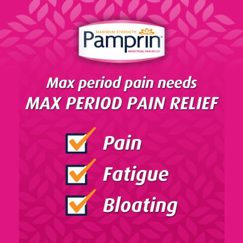 Pamprin® Max Pain + Energy Maximum Strength Menstrual Pain Relief Caplets Perspective: left