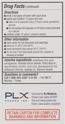 Vazalore™ Liquid-Filled Aspirin Capsules Perspective: left