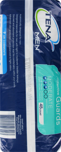 TENA Men Protective Guards Moderate Absorbency Perspective: left