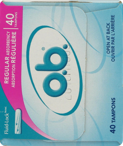 o.b. Regular Tampons Perspective: left