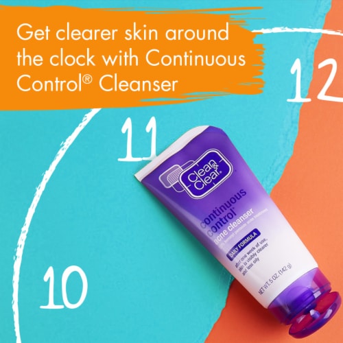 Clean & Clear Continuous Control Benzoyl Peroxide Acne Face Wash Perspective: left