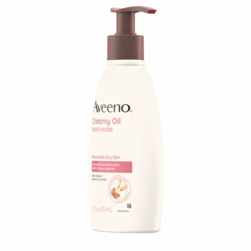 Aveeno Creamy Oil Body Moisturizer For Dry Skin, Non-Greasy Perspective: left