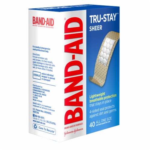 Band-Aid® True-Stay™ Sheer Bandages Perspective: left