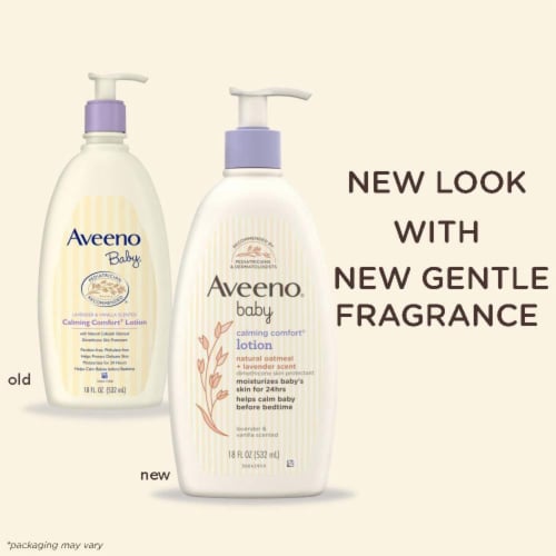 Aveeno Baby Calming Comfort Lotion Perspective: left