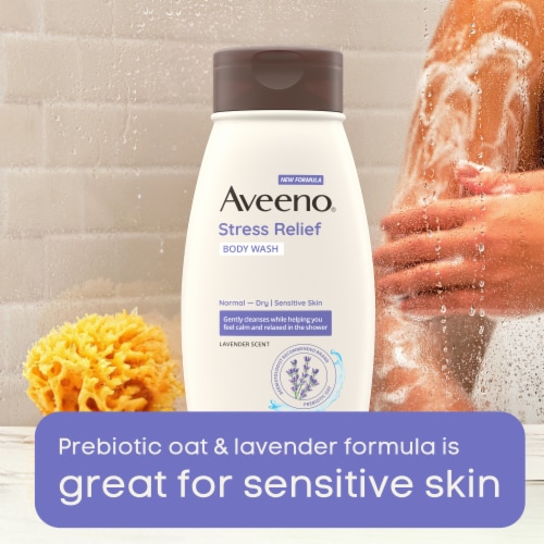 Aveeno Stress Relief Body Wash Perspective: left