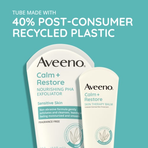 Aveeno Calm + Restore Skin Therapy Balm Perspective: left