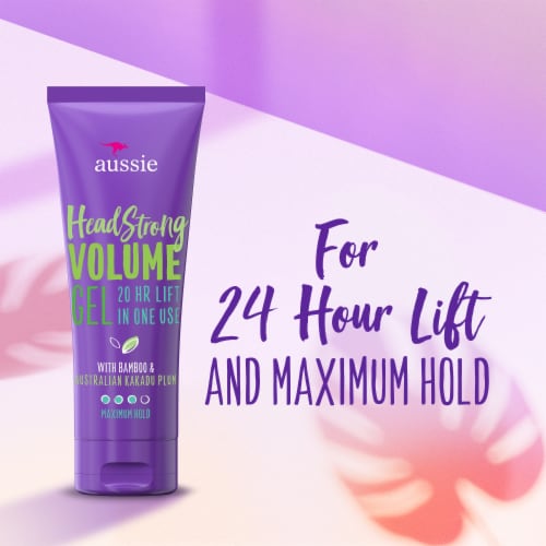 Aussie Headstrong Volume Maximum Hold Hair Gel Perspective: left