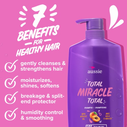 Aussie Total Miracle with Apricot & Macadamia Oil Paraben Free and Twin Pack, 26.2 fl oz - Gerbes Markets