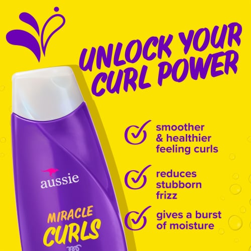 Aussie Miracle Curls Conditioner with Coconut Oil Paraben Free Perspective: left