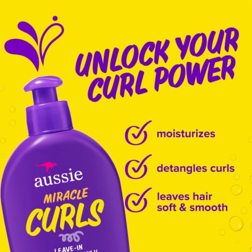 Aussie Miracle Curls with Coconut Oil Detangling Treatment Perspective: left