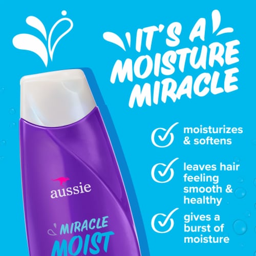 Aussie Miracle Moist Conditioner with Avocado Oil Paraben Free Perspective: left