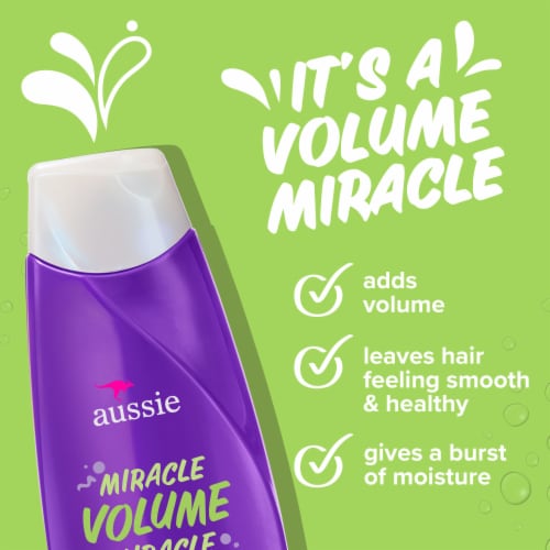 Aussie Miracle Volume Conditioner with Plum and Bamboo Paraben Free for Fine Hair Perspective: left