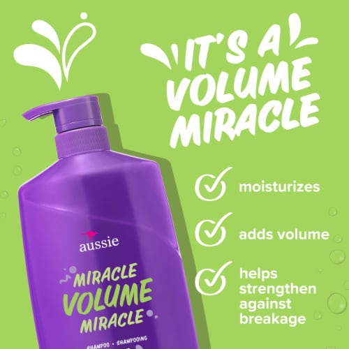 Aussie Miracle Volume with Plum & Bamboo Paraben Free Shampoo Perspective: left
