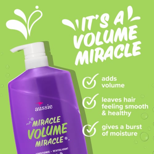 Aussie Miracle Volume with Plum & Bamboo Paraben Free Conditioner Perspective: left