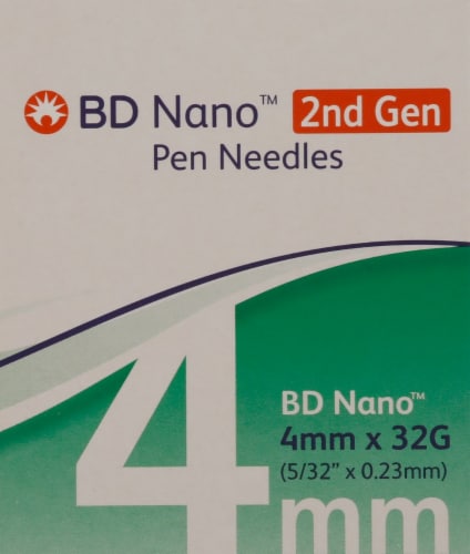 BD Nano™ 2nd Gen 32G Sterile Single Use Pen Needles Perspective: left