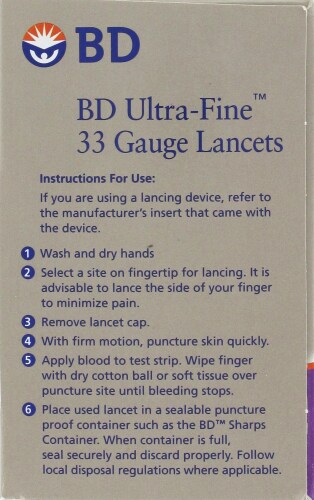 BD Ultra-Fine 33 Gauge Lancets Perspective: left
