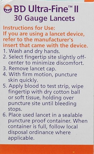 BD Ultra Fine 30 Lancets Perspective: left