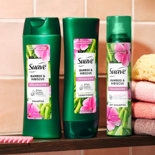 Suave® Bamboo & Hibiscus Volumizing Dry Shampoo Perspective: left