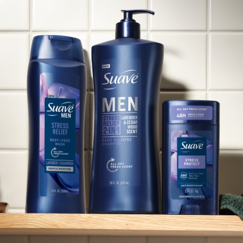 Suave® Men Stress Relief 2-in-1 Relaxing Shampoo & Conditioner Perspective: left