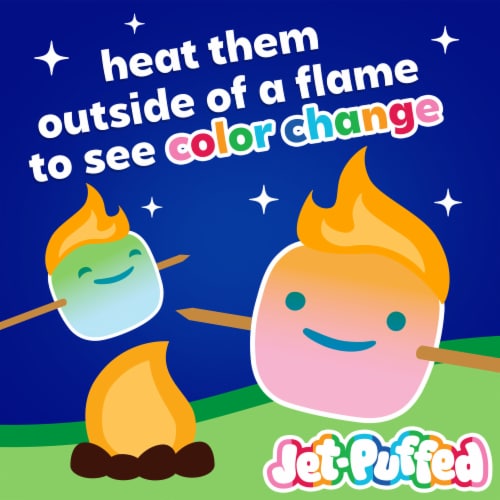 Jet-Puffed Color Changers Marshmallows, Bag Perspective: left