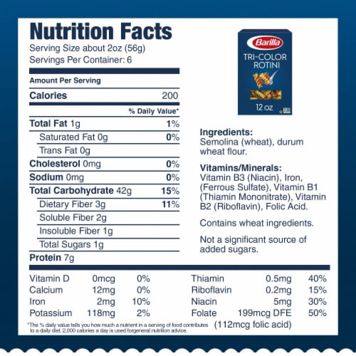 Barilla Tri-Color Rotini Pasta 12 Oz. (Pack of 2) Perspective: left
