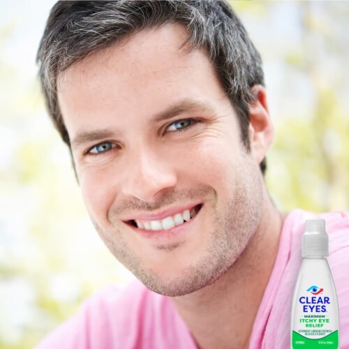 Clear Eyes Itchy Eye Relief Eye Drops 0.5 oz (Pack of 8) Perspective: left