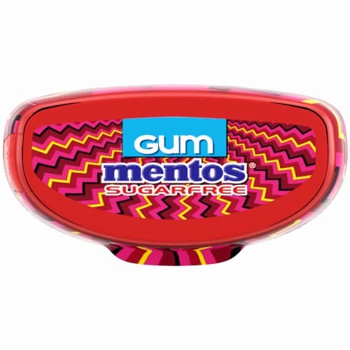 Mentos Sour Strawberry Gum (Pack of 8) Perspective: left