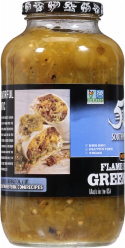 505 Southwestern Medium Flame Roasted Hatch Valley Roasted Green Chile Perspective: left