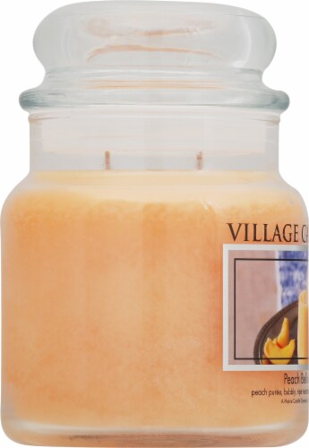 Village Candle® Peach Bellini Candle Jar Perspective: left