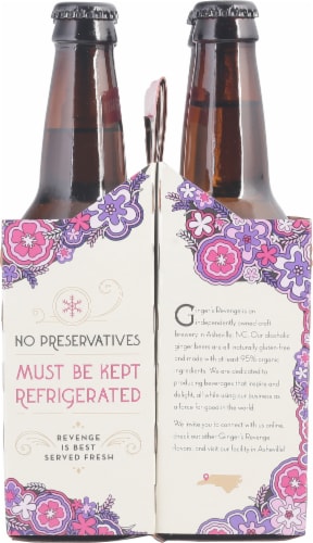 Ginger's Revenge Hibiscus Lavender Ginger Beer Perspective: left