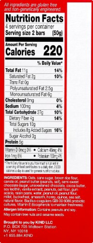 KIND® Breakfast Peanut Butter Dark Chocolate Bars Perspective: left
