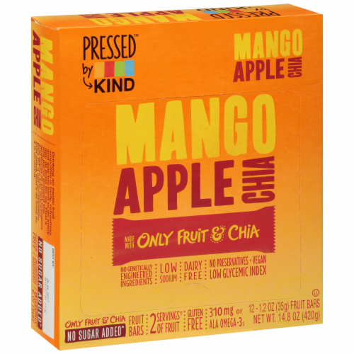 KIND® Pressed™ Mango Apple Chia Fruit Bars Perspective: left