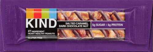 KIND® Salted Caramel Dark Chocolate Nut Bars Perspective: left