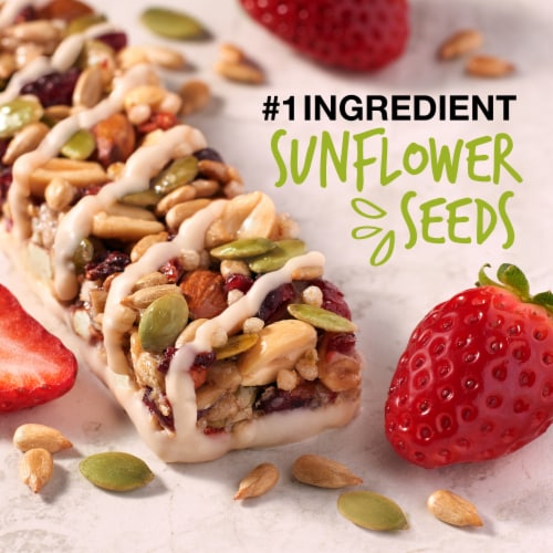 KIND Strawberry Sunflower Bars Perspective: left