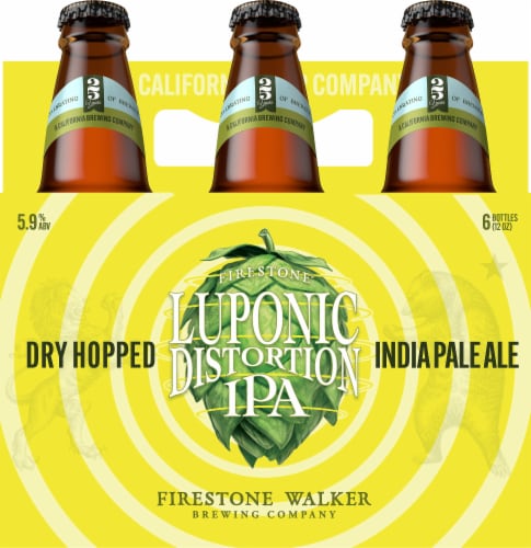 Firestone Walker Luponic Distortion IPA Beer Perspective: left