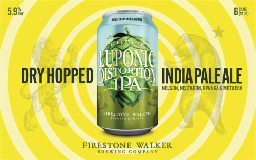 Firestone Walker Luponic Distortion IPA Beer Perspective: left