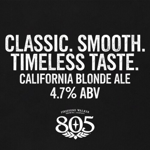 Firestone Walker 805® Original Blonde Ale Craft Beer Pack Perspective: left