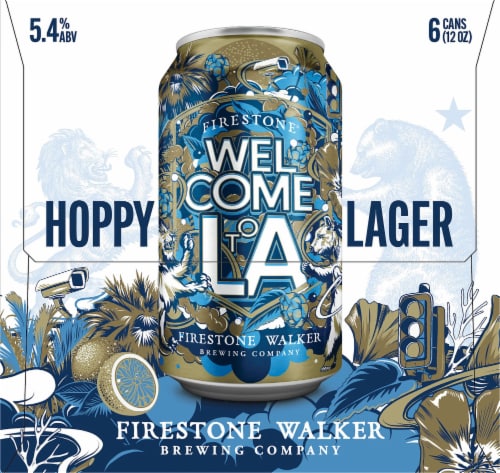 Firestone Walker Welcome to LA West Coast Hoppy Lager Beer Perspective: left