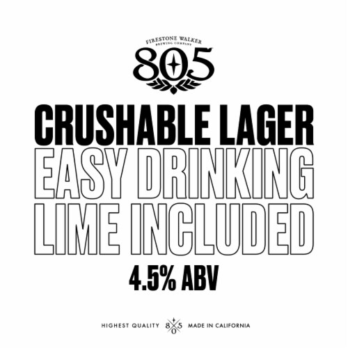 Firestone Walker 805® Cerveza Lager With Lime Craft Beer Pack Perspective: left