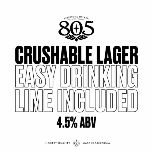 Firestone Walker 805 Cerveza Craft Beer Perspective: left