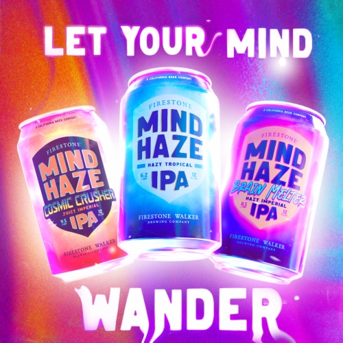 Firestone Walker Mind Haze Variety Hazy IPA Craft Beer Pack Perspective: left
