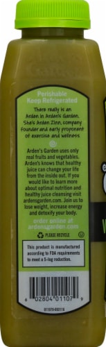 Arden's Garden Green Energy Machine Cold Pressed Vegetable Juice Drink Perspective: left