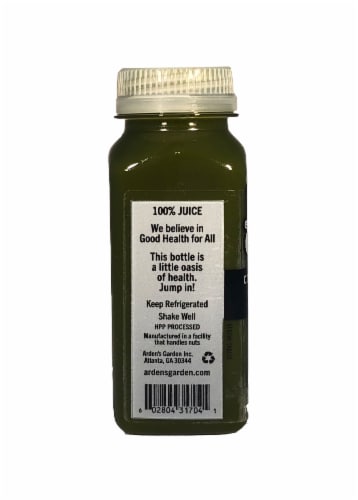 Arden's Garden Wheat Grass Cold Pressed Juice Shooter Perspective: left